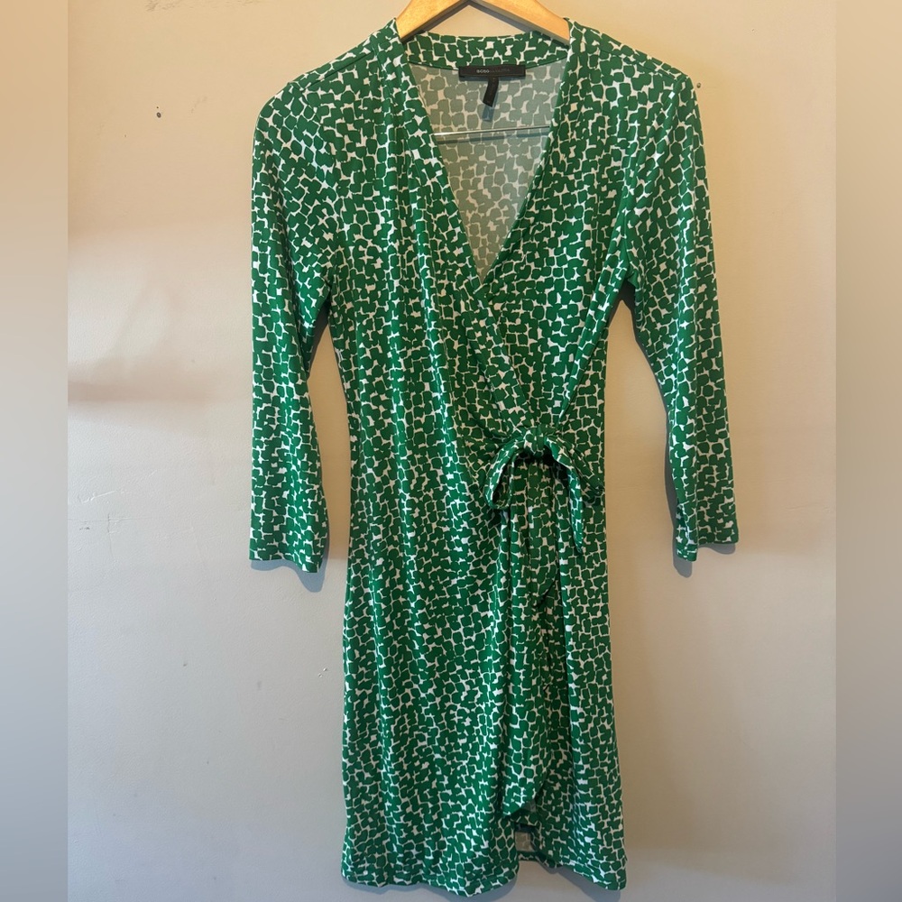 BCBGMaxazria Long Sleeve Wrap Dress-M
